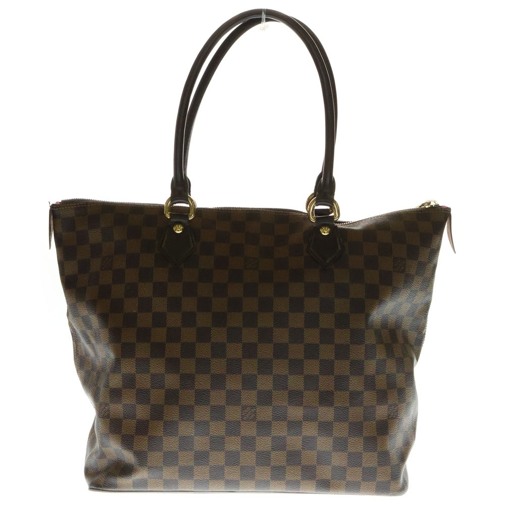 LOUIS VUITTON(ルイヴィトン) サレヤGM ダミエ エベヌ PVC レザー ハンド トートバッグ ゴールド金具 ブラウン N51181