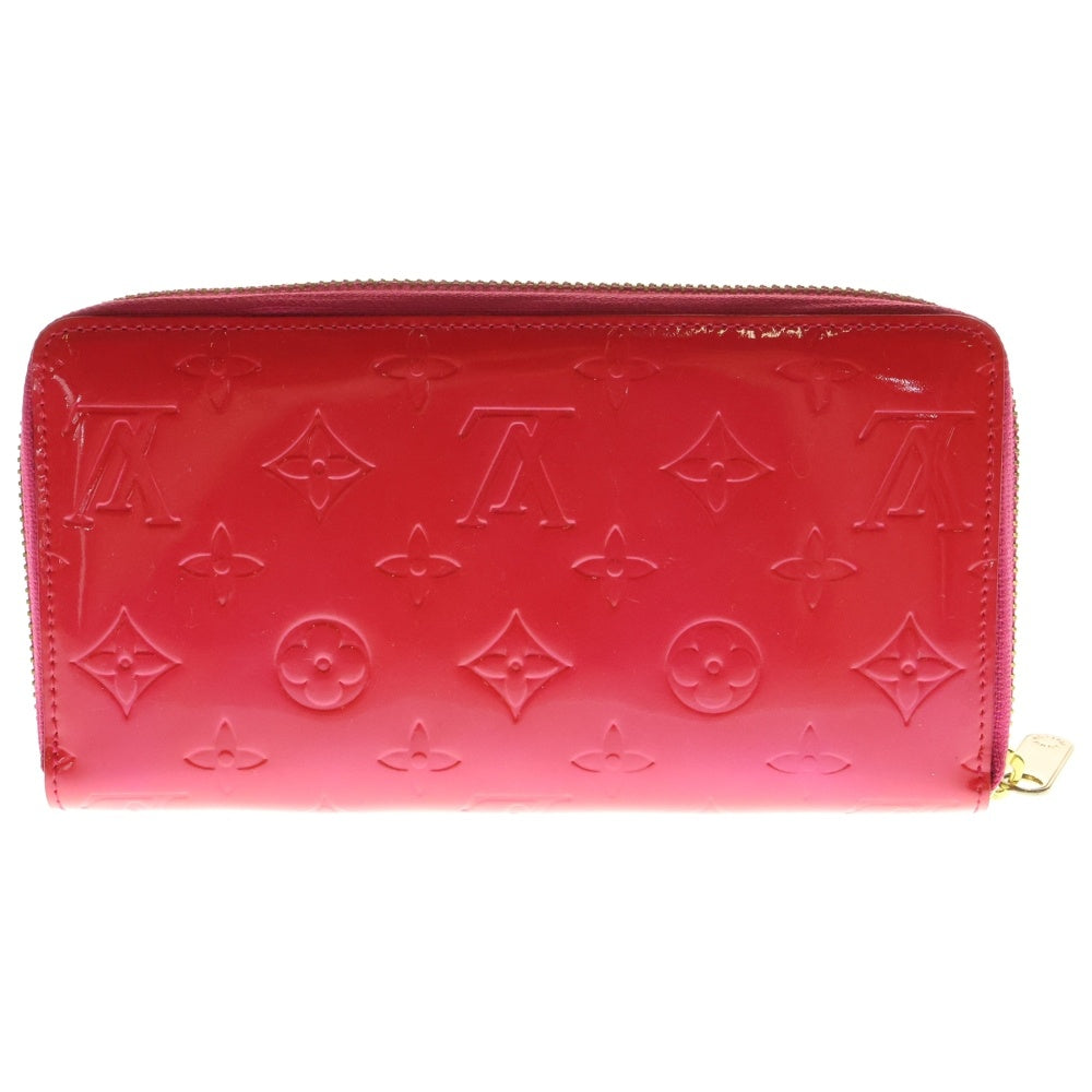 LOUIS VUITTON(ルイヴィトン) ヴェルニ ラウンドファスナー長財布 ロングウォレット カードケース ピンク ゴールド金具 パテント M9147F
