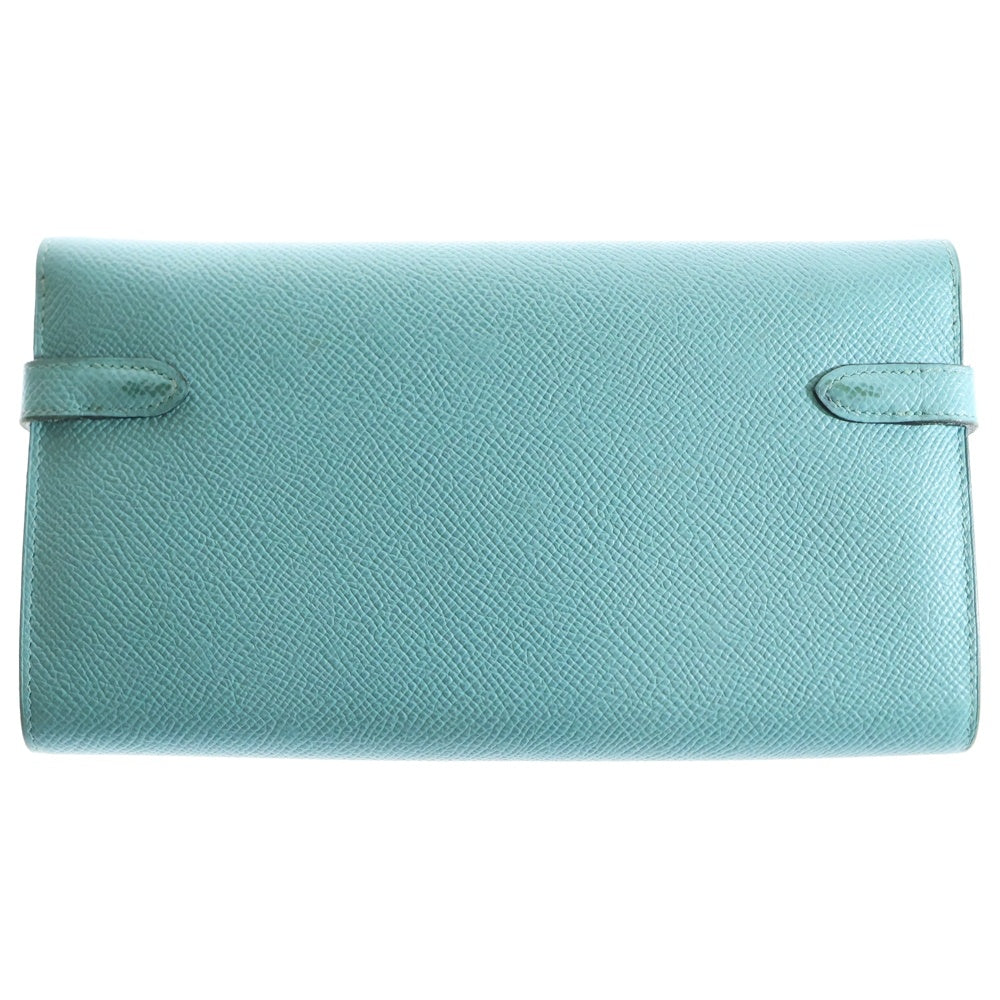 HERMES(エルメス) ケリーウォレット エプソン レザーロングウォレット 長財布 ブルーゼフィール T刻印