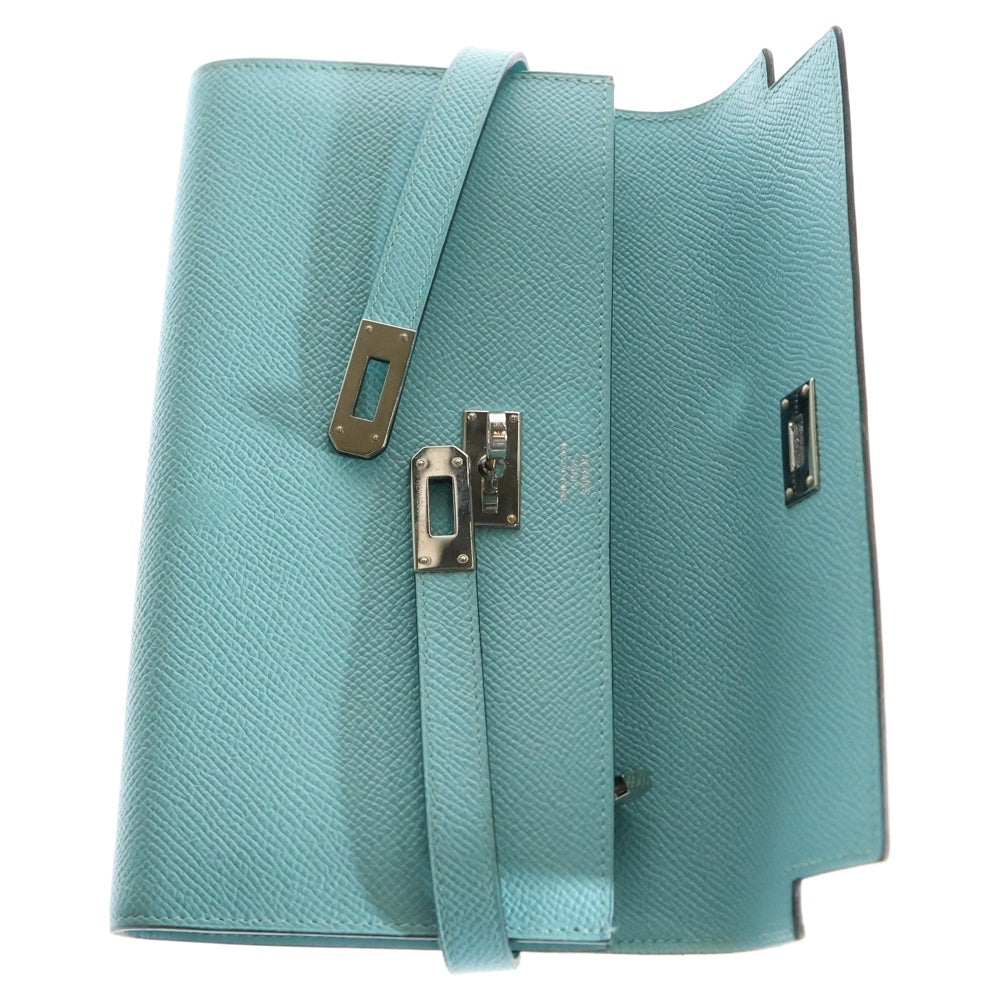 HERMES(エルメス) ケリーウォレット エプソン レザーロングウォレット 長財布 ブルーゼフィール T刻印