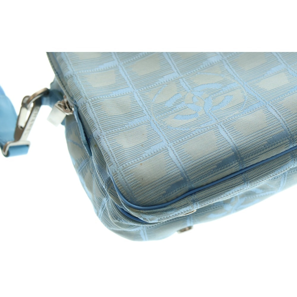 CHANEL(シャネル) ニュートラベルライン ココマーク 2WAYバッグ ハンドバッグ ショルダーバッグ ライトブルー ナイロン×レザー