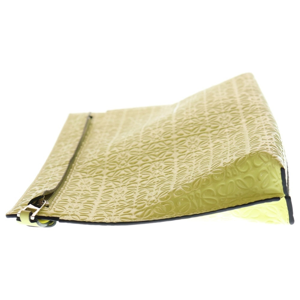 LOEWE(ロエベ) アナグラム クラッチバッグ セカンドバッグ ポーチ ケース ライトイエロー パテント