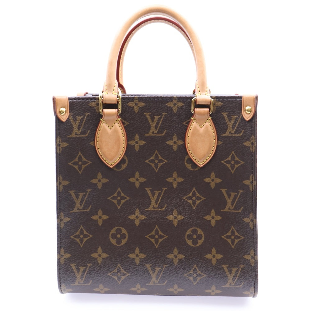 LOUIS VUITTON(ルイヴィトン) モノグラム サックプラBB 2WAYバッグ ハンドバッグ トートバッグ ショルダーバッグ ブラウン レザー×PVC M46265 ゴールド金具