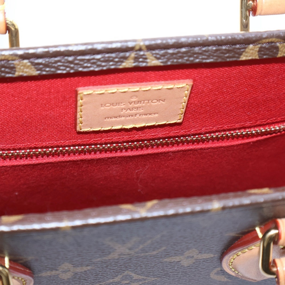 LOUIS VUITTON(ルイヴィトン) モノグラム サックプラBB 2WAYバッグ ハンドバッグ トートバッグ ショルダーバッグ ブラウン レザー×PVC M46265 ゴールド金具