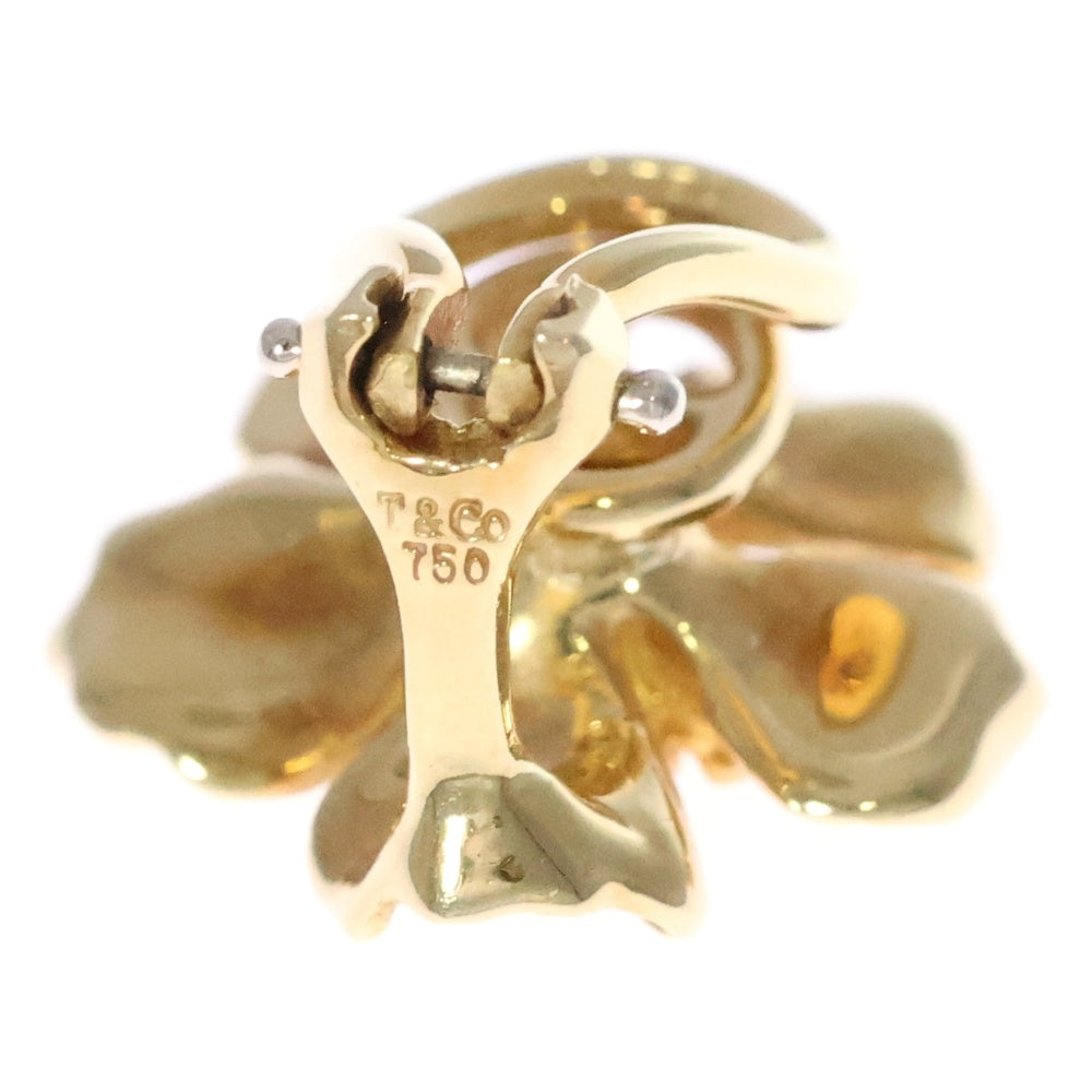 TIFFANY & Co.(ティファニー) ハナミズキ フラワーモチーフ イヤリング Au750 K18 YG イエローゴールド ジュエリー