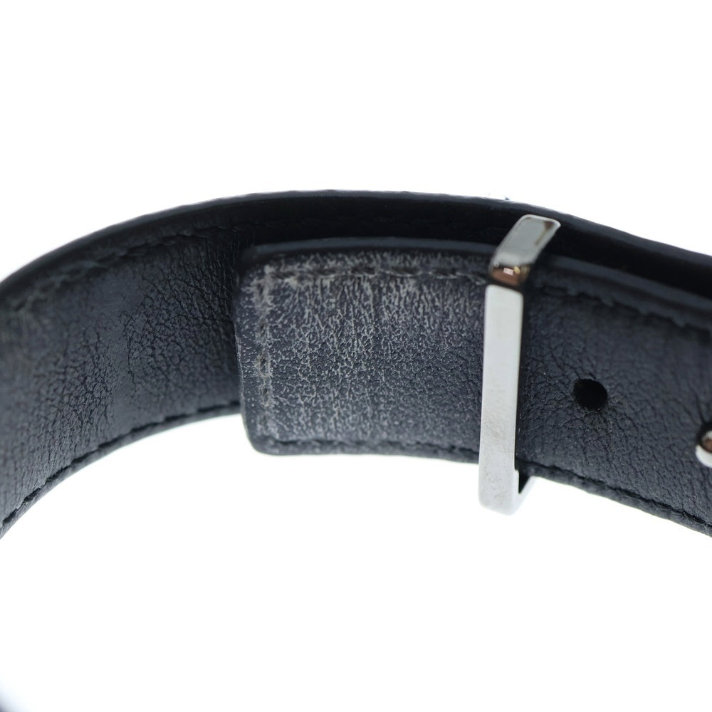 LOUIS VUITTON(ルイヴィトン) モノグラム エクリプス ブラスレ・LVスリム ブレスレット ブラック PVC M6456 シルバー金具