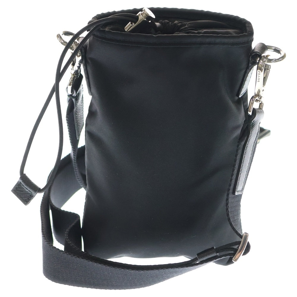 PRADA(プラダ) Re-Nylon スマホ フォンホルダー ショルダーバッグ ミニバッグ ブラック ナイロン テスート 2ZH155 シルバー金具