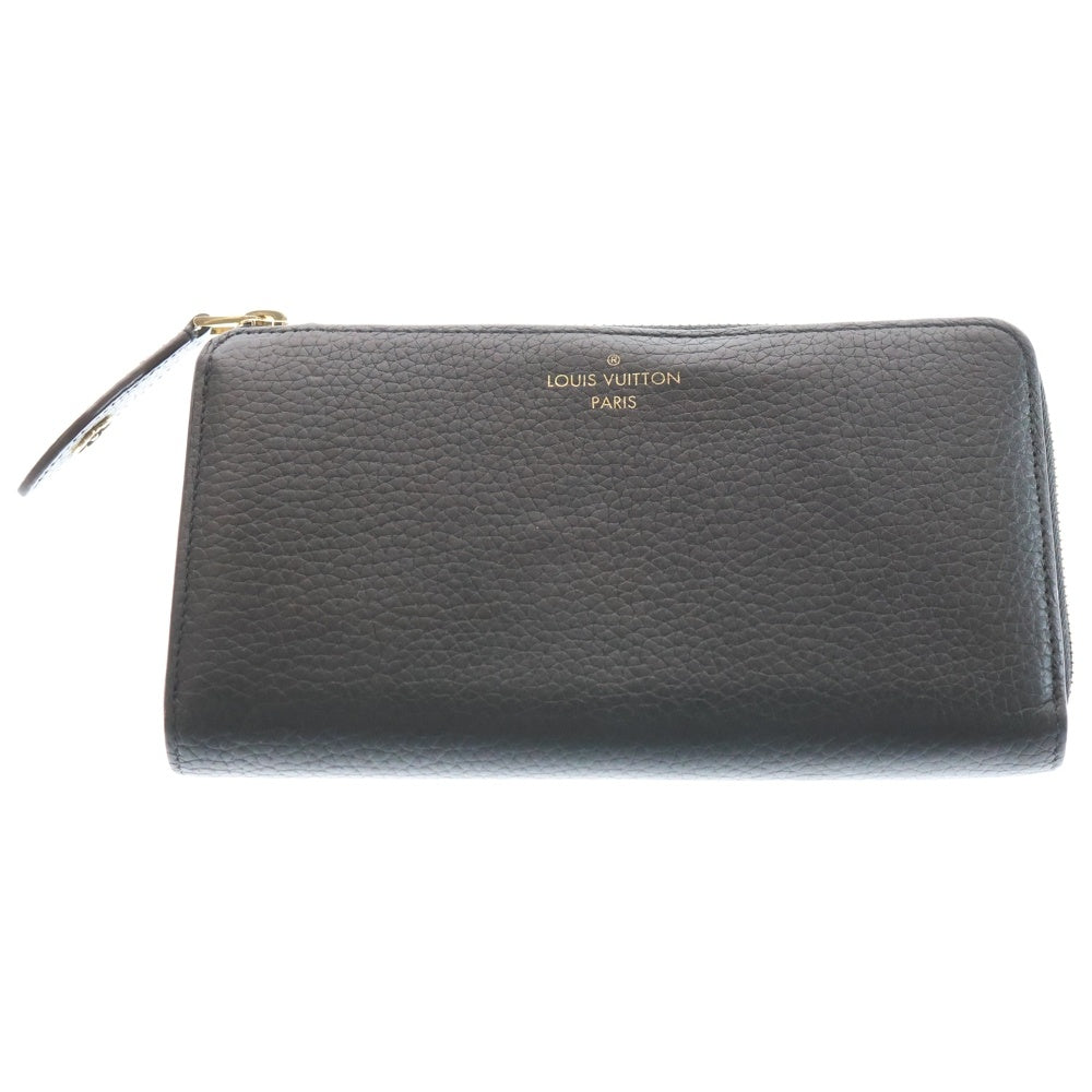 LOUIS VUITTON(ルイヴィトン) ポルトフォイユ・コメット ロングウォレット 長財布 カードケース ブラック×ピンク ノワール M63102 ゴールド金具