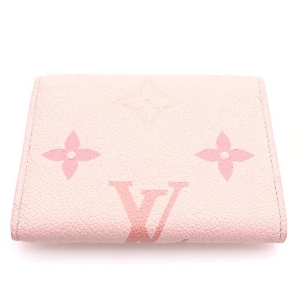 LOUIS VUITTON(ルイヴィトン) モノグラム・アンプラント ポルトフォイユ・ヴィクトリーヌ コンパクトウォレット 三つ折り財布 コインケース ピンク レザー M82348 ゴールド金具
