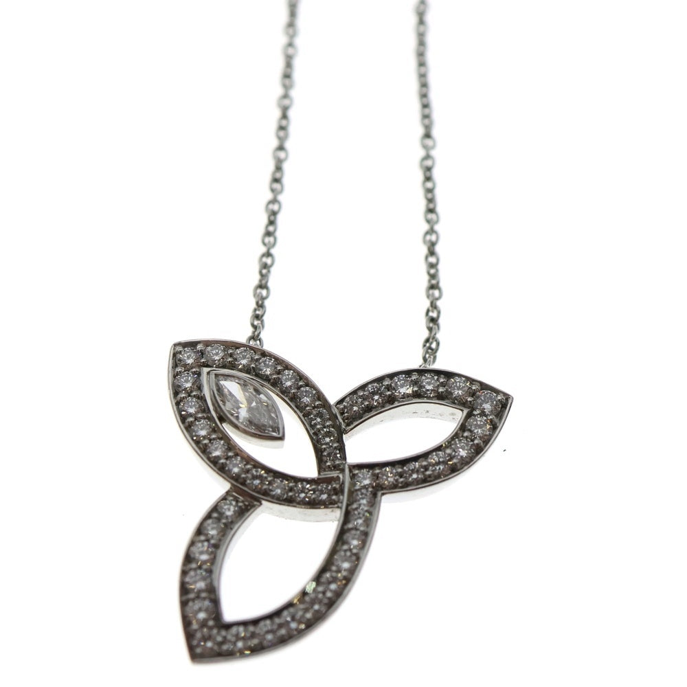 HARRY WINSTON(ハリーウィンストン) リリークラスター ダイヤ ネックレス プラチナ Pt950 ペンダント マーキスカット PEDPMQRFLC レディース