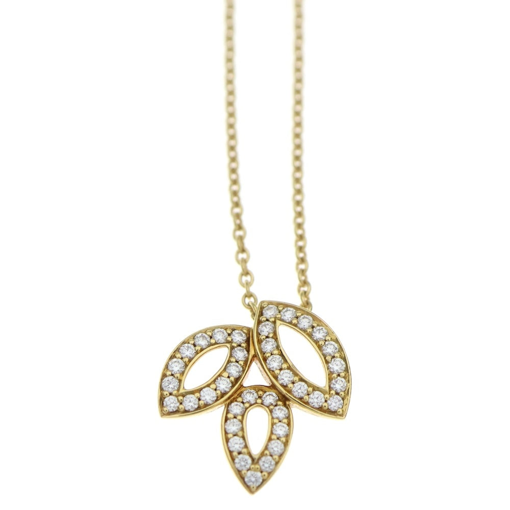 HARRY WINSTON(ハリーウィンストン) リリークラスター ミニ ダイヤネックレス Au750 K18 YG イエローゴールド ペンダント レディース