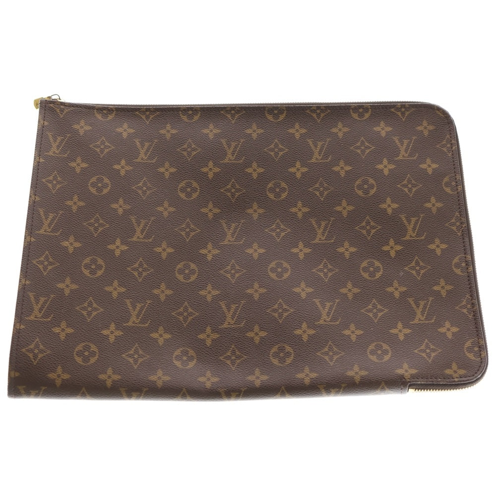 LOUIS VUITTON(ルイヴィトン) モノグラム ポッシュドキュマン クラッチバッグ セカンドバッグ ポーチ ケース ブラウン PVC M53456 ゴールド金具 レディース