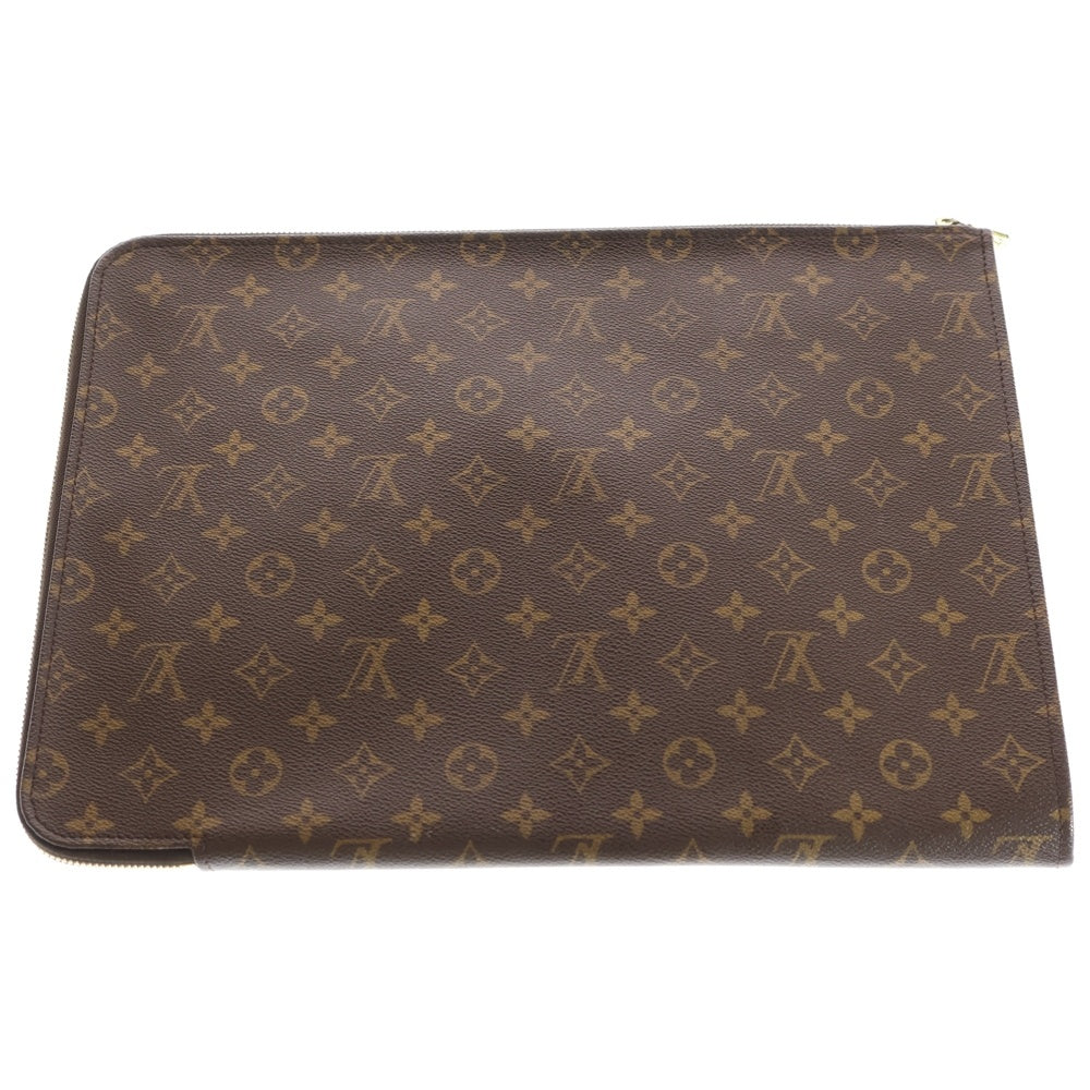 LOUIS VUITTON(ルイヴィトン) モノグラム ポッシュドキュマン クラッチバッグ セカンドバッグ ポーチ ケース ブラウン PVC M53456 ゴールド金具 レディース