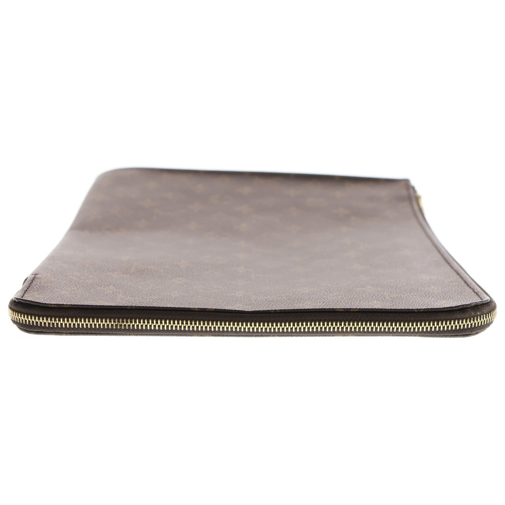 LOUIS VUITTON(ルイヴィトン) モノグラム ポッシュドキュマン クラッチバッグ セカンドバッグ ポーチ ケース ブラウン PVC M53456 ゴールド金具 レディース