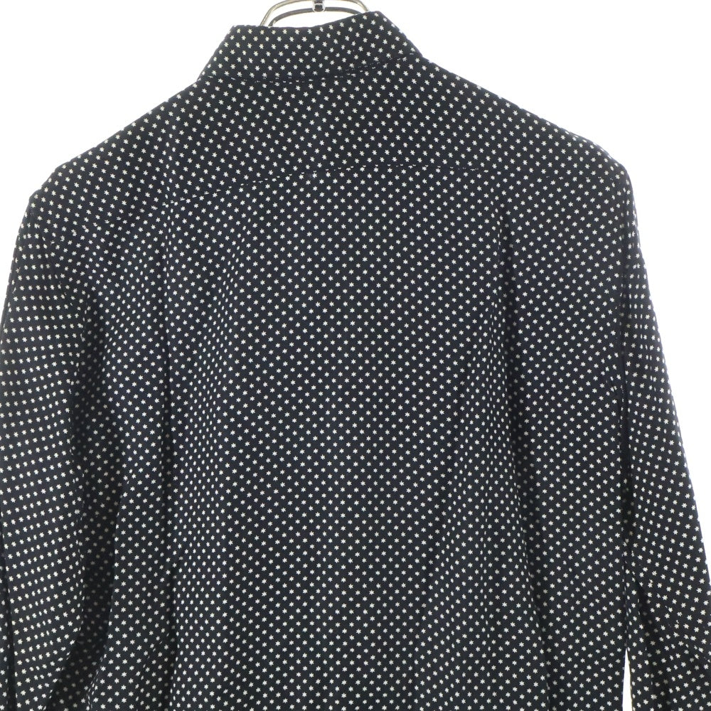 SAINT LAURENT PARIS(サンローランパリ) 16AW スター総柄プリント レーヨン 長袖シャツ ブラック 437581