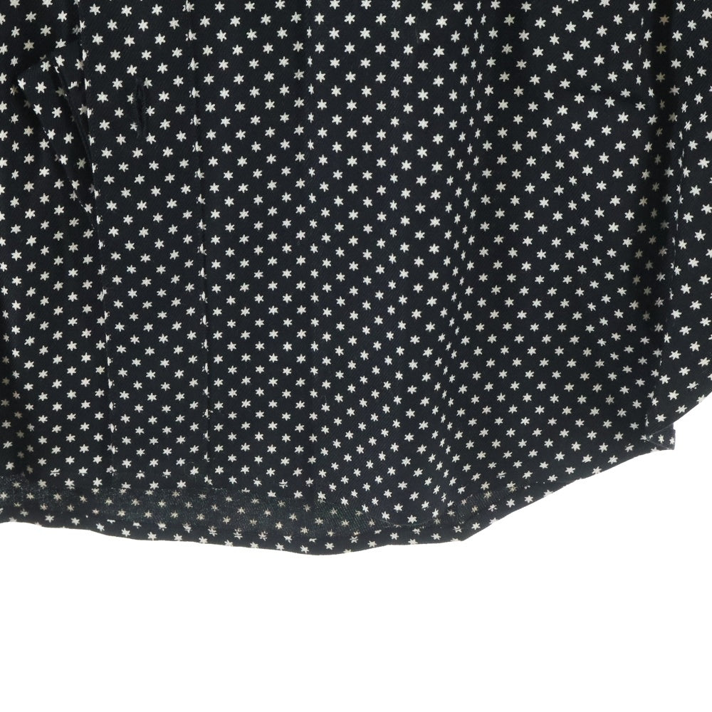 SAINT LAURENT PARIS(サンローランパリ) 16AW スター総柄プリント レーヨン 長袖シャツ ブラック 437581