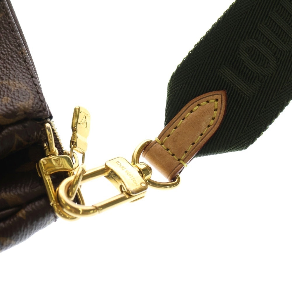 LOUIS VUITTON(ルイヴィトン) モノグラム ミュルティ・ポシェット アクセソワール ブラウン×カーキ PVC ショルダーバッグ M44813 レディース