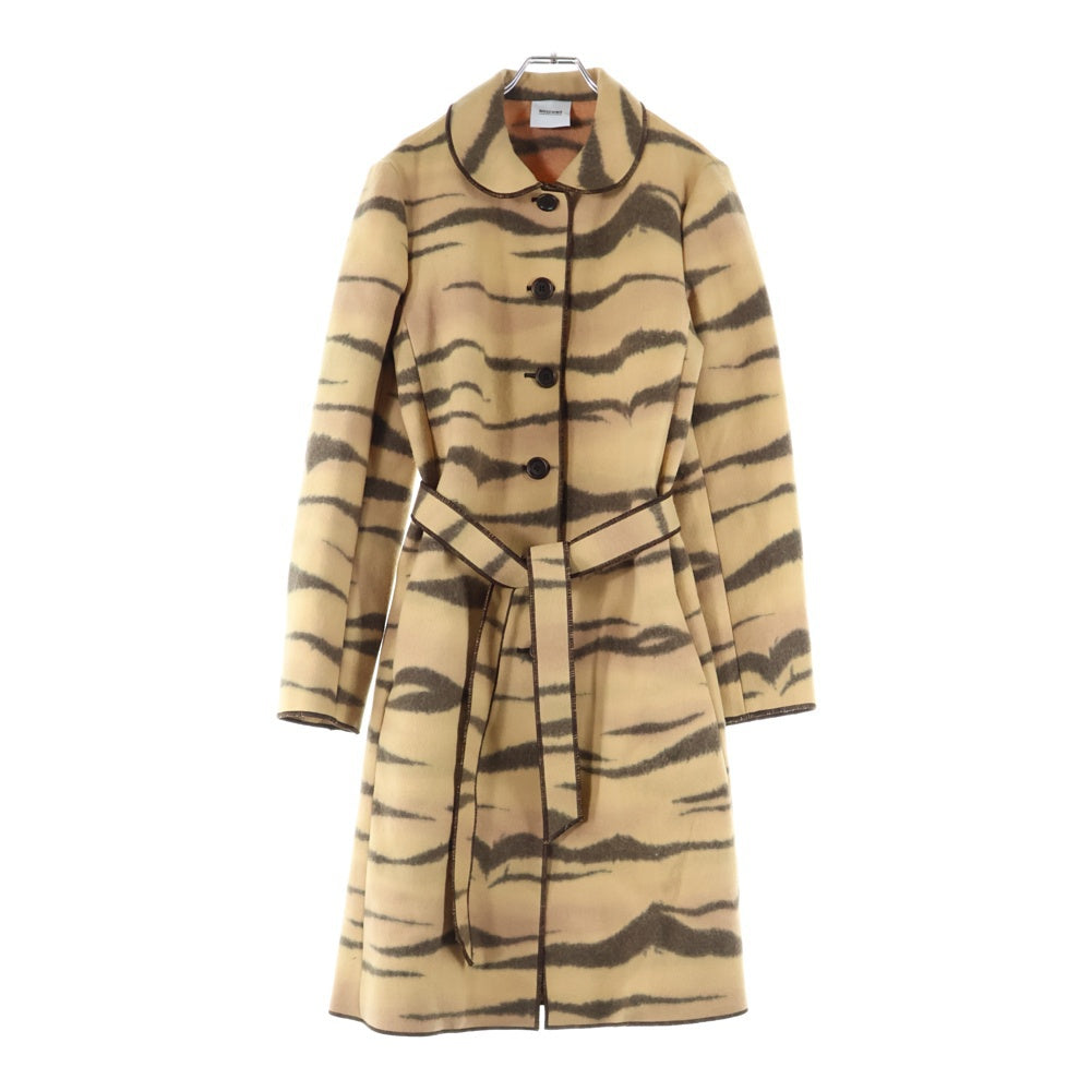 MOSCHINO(モスキーノ) タイガー総柄ジャガード ウール ステンカラー