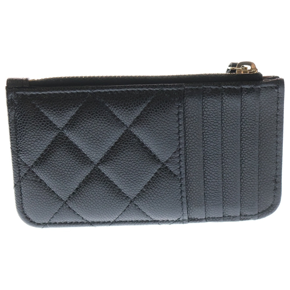 CHANEL(シャネル) クラシック フラグメントケース カードケース 小物入れ ブラック キャビアスキン ブラック AP2570 ゴールド金具 レディース