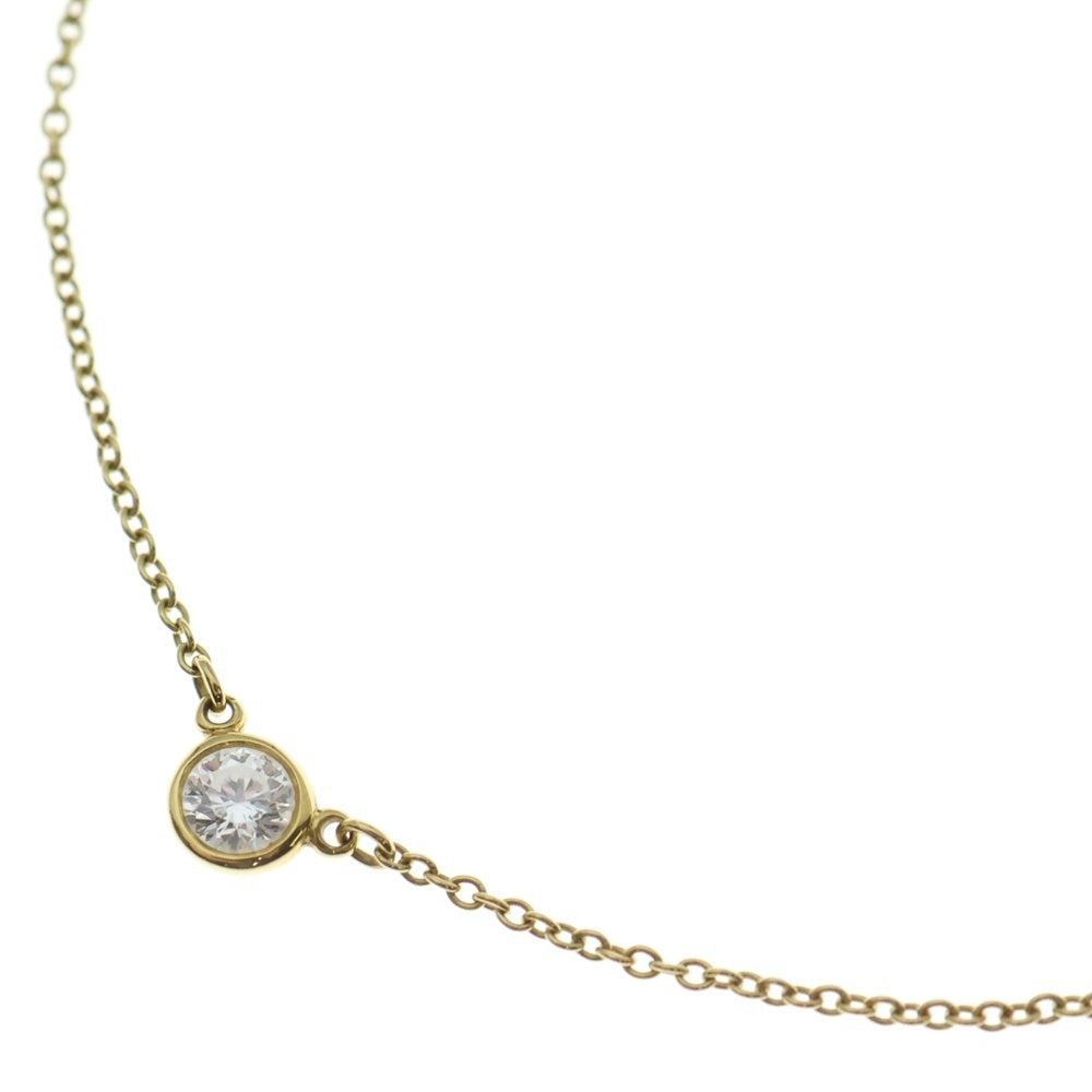 TIFFANY & Co.(ティファニー) バイザヤード 1Pダイヤチェーンネックレス Au750YG イエローゴールド レディース