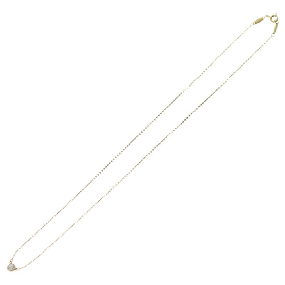 TIFFANY & Co.(ティファニー) バイザヤード 1Pダイヤチェーンネックレス Au750YG イエローゴールド レディース