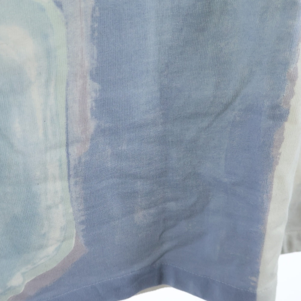 JIL SANDER NAVY(ジルサンダーネイビー) 23AW グラフィックプリント オーバーサイズ クルーネック 半袖Tシャツ カットソー ホワイト/ライトブルー J61GC0003 J20096