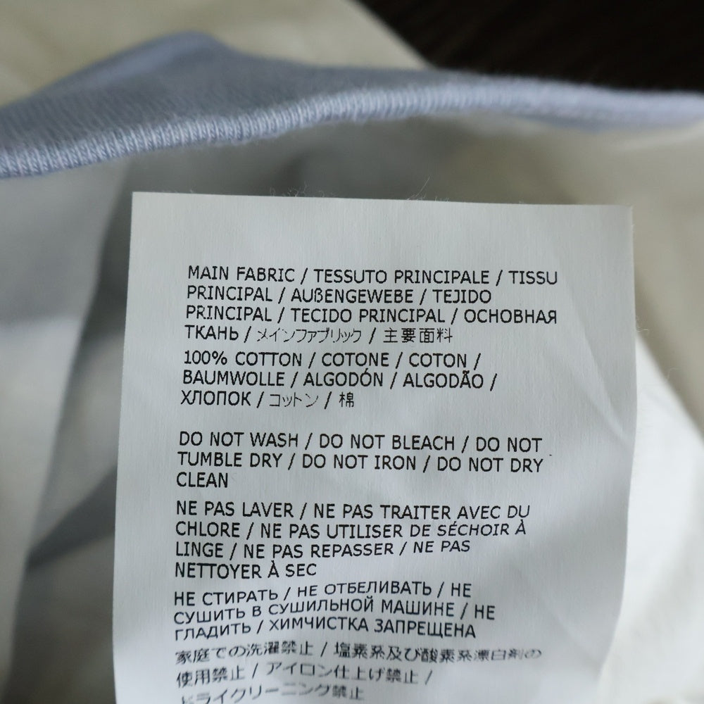 JIL SANDER NAVY(ジルサンダーネイビー) 23AW グラフィックプリント オーバーサイズ クルーネック 半袖Tシャツ カットソー ホワイト/ライトブルー J61GC0003 J20096