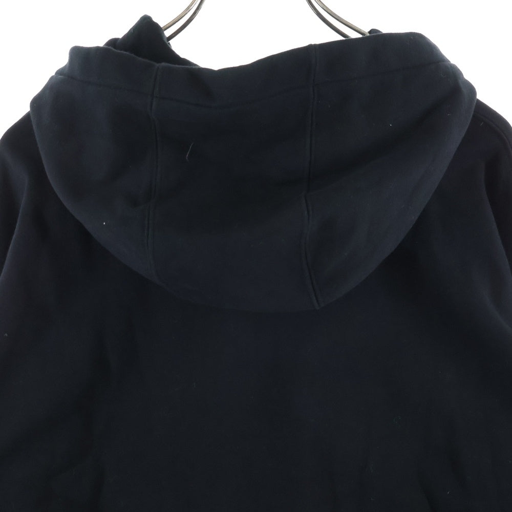 VERSACE(ヴェルサーチ) ニットロゴ刺繍 プルオーバー スウェットパーカー フーディー ブラック 1013567