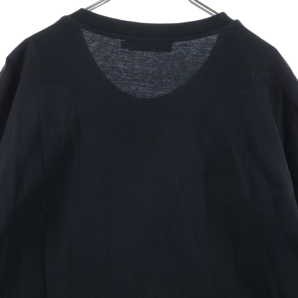 DOLCE & GABBANA(ドルチェアンドガッバーナ) シリコン ラバーロゴ クルーネック 半袖Tシャツ カットソー ブラック G8PC4Z/HU7MA