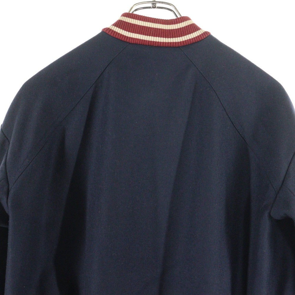 CHANEL(シャネル) 04P スポーツライン ココマーク ウールベースボールスタジアムジャケット スタジャン ブルゾン ネイビー/レッド P23751V14325 AK927 レディース