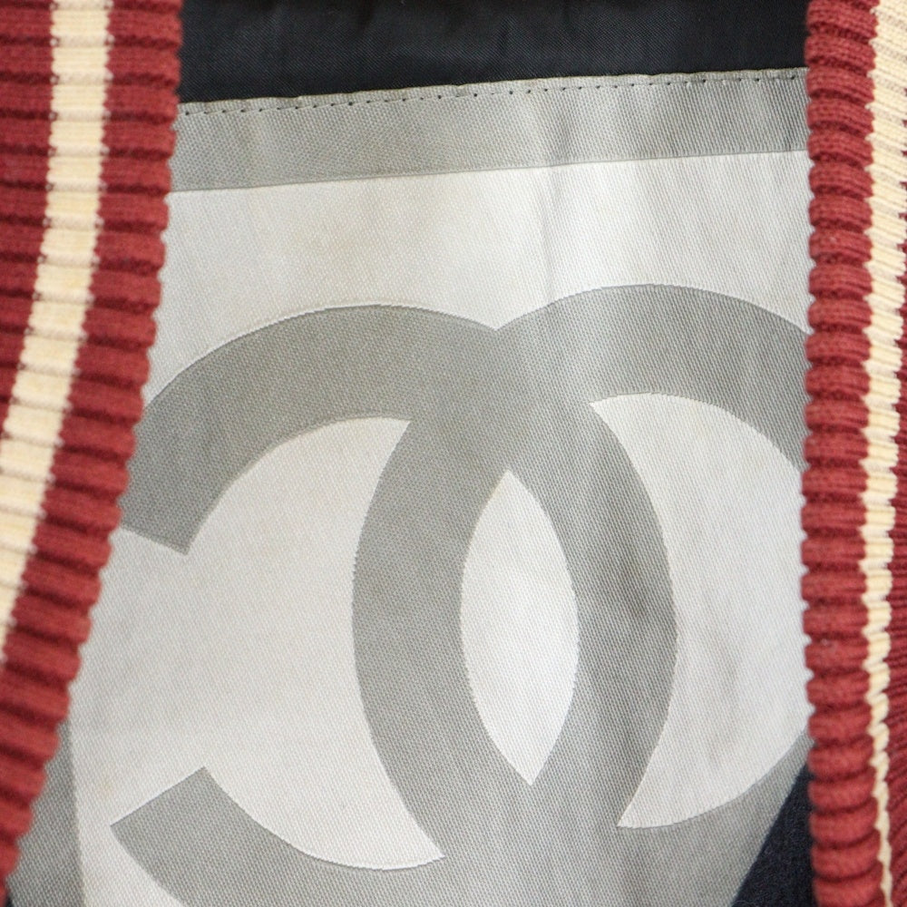 CHANEL(シャネル) 04P スポーツライン ココマーク ウールベースボールスタジアムジャケット スタジャン ブルゾン ネイビー/レッド P23751V14325 AK927 レディース