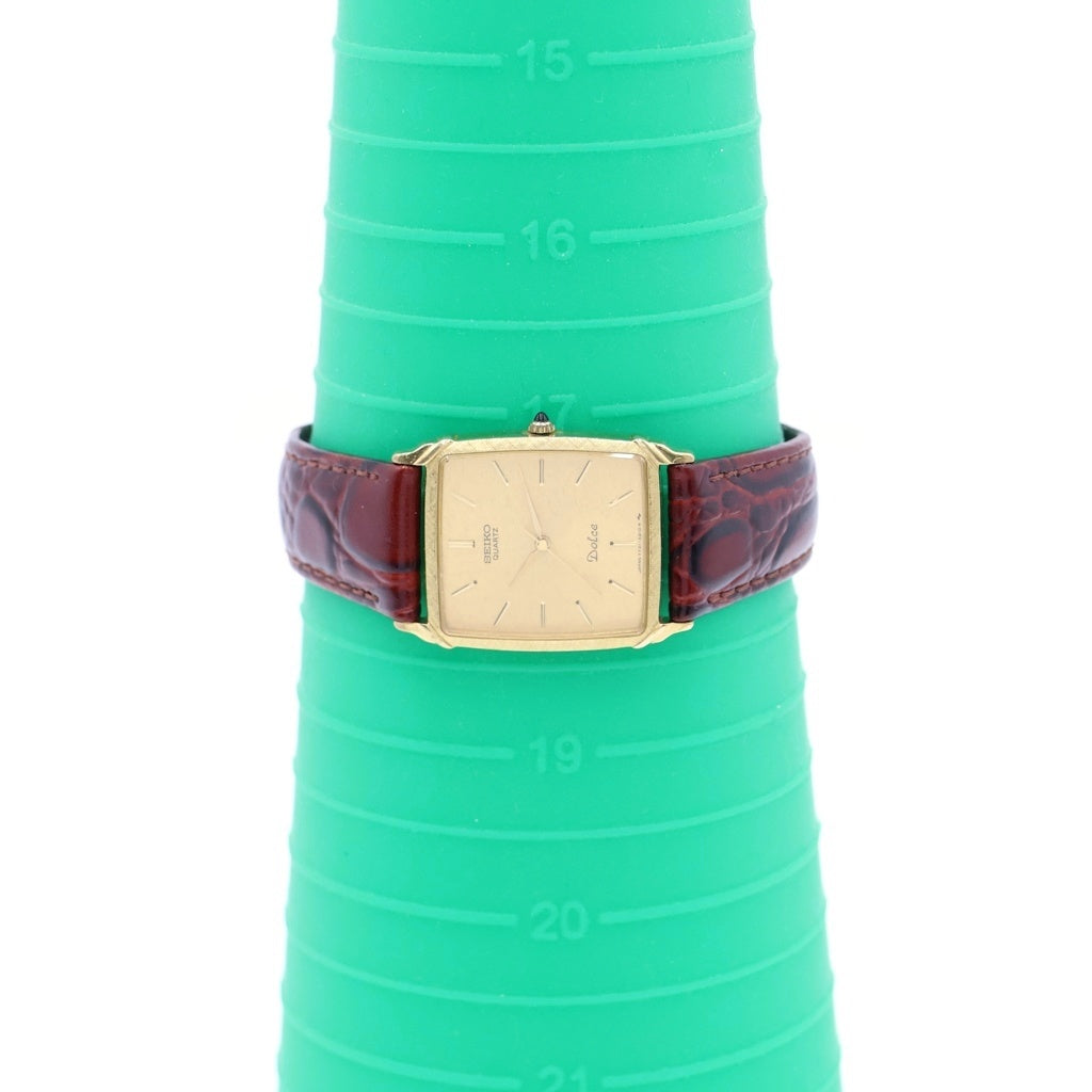 SEIKO(セイコー) Dolce ドルチェ シャンパン文字盤 スクエア 14KST/QZ クォーツ ヴィンテージ 腕時計 7731-5180 レディース
