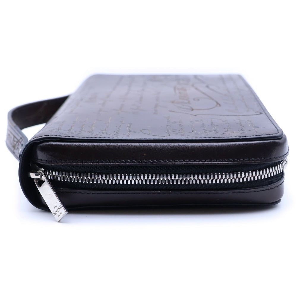 Berluti(ベルルッティ) イタウバ ワイド トバコ カリグラフィ 長財布 ブラウン レザー