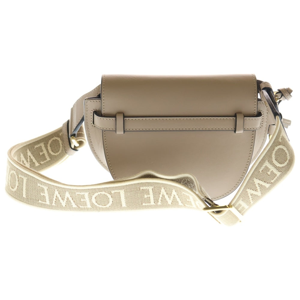 LOEWE(ロエベ) ゲートデュアルミニバッグ ショルダーバッグ ベージュ レザー A650N46X13 ゴールド金具 レディース