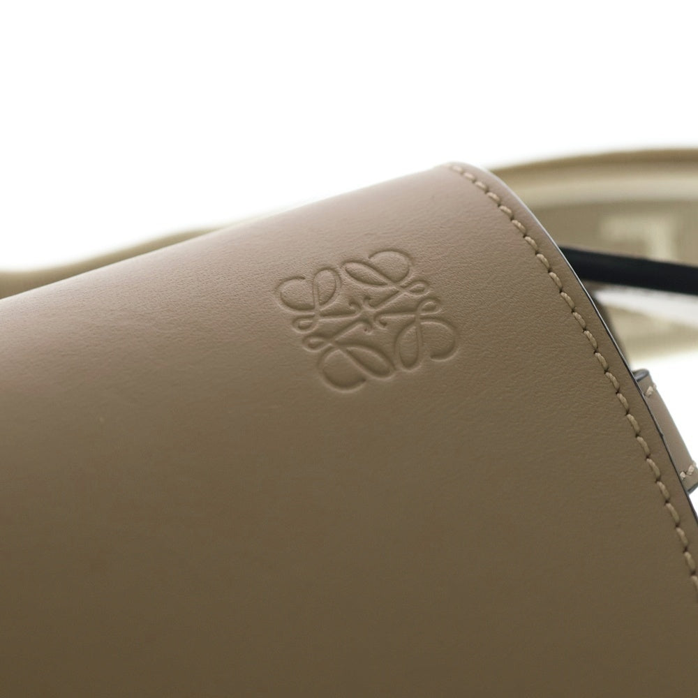 LOEWE(ロエベ) ゲートデュアルミニバッグ ショルダーバッグ ベージュ レザー A650N46X13 ゴールド金具 レディース