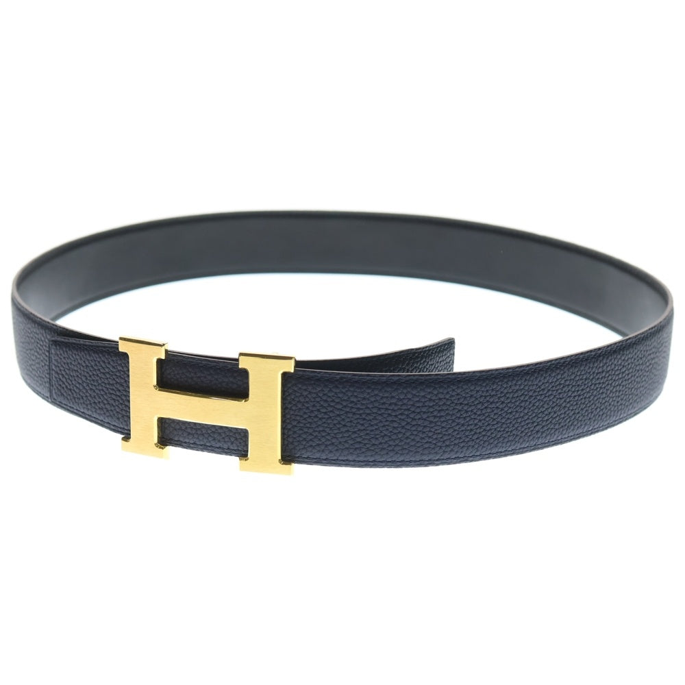 HERMES(エルメス) コンスタンスベルト ネイビー×ブラック Hバックル 95 ゴールド金具 X刻印