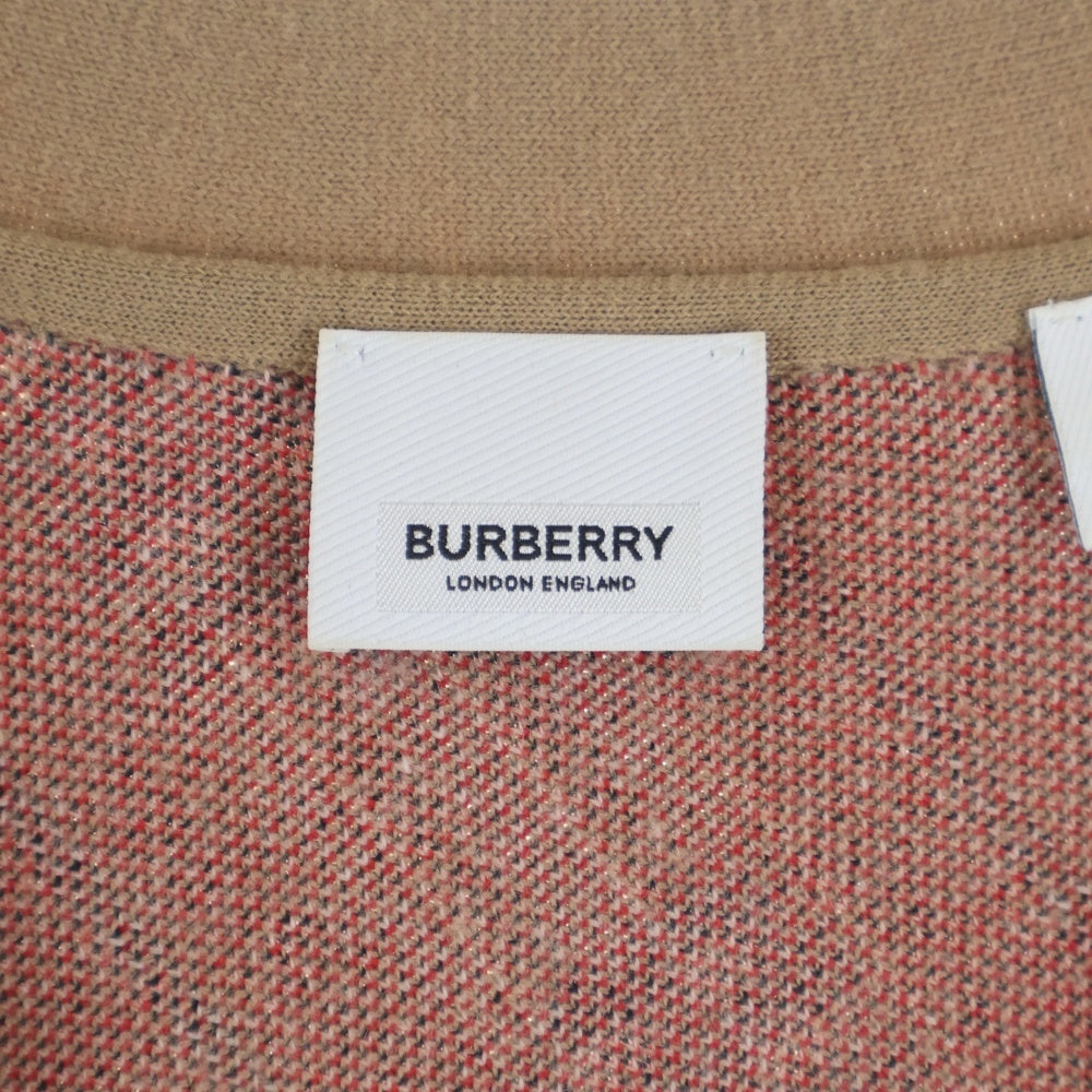 BURBERRY(バーバリー) ノバチェック ニットカーディガン ブラウン レディース