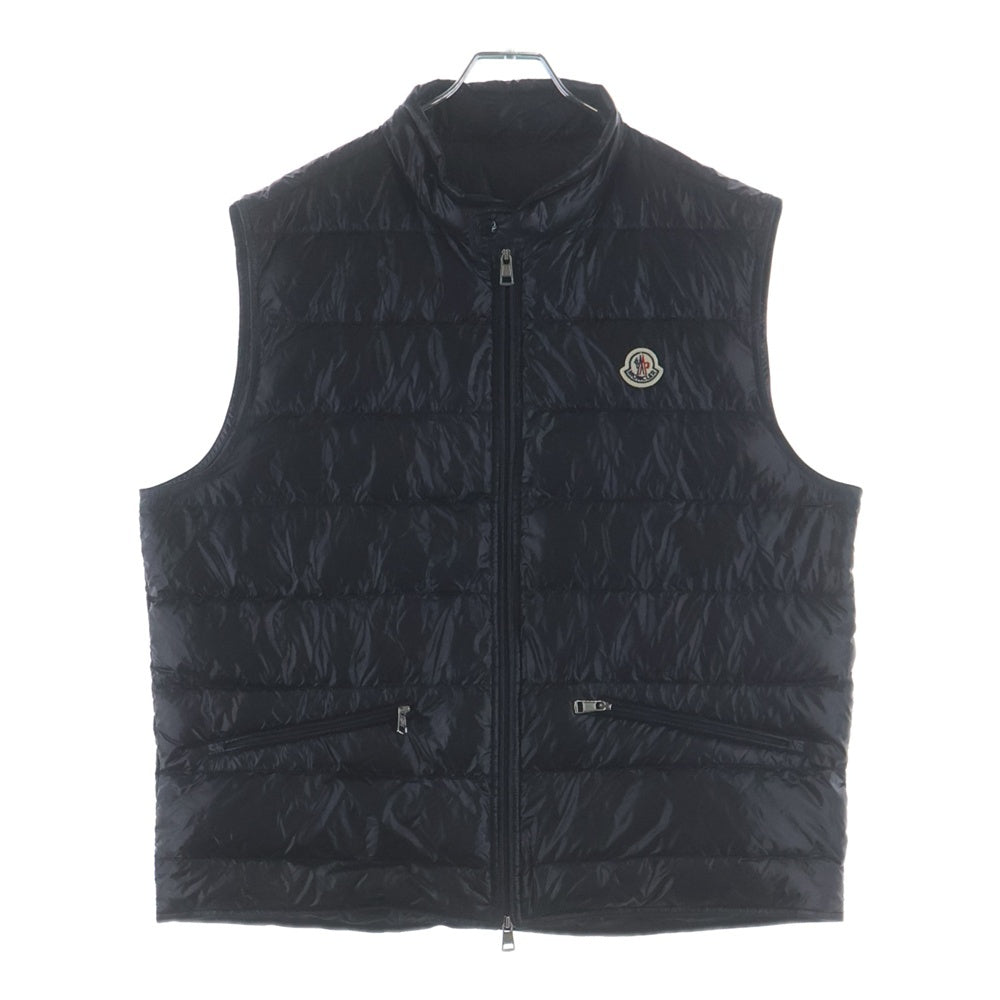 MONCLER(モンクレール) 23SS GUI GILET ワッペンロゴ ジップアップ ダウンベスト ブラック I10911A10700 53029