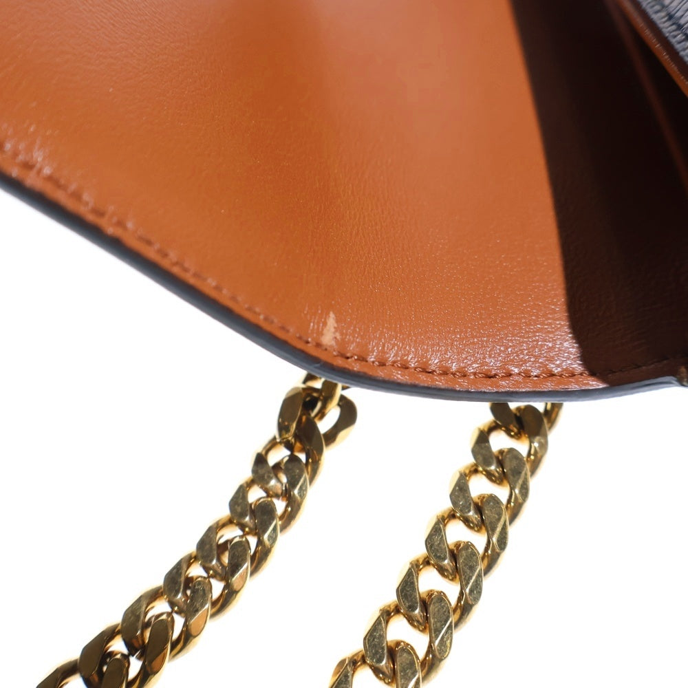 CELINE(セリーヌ) トリオンフ ミニ ショルダーバッグ チェーンバッグ ブラウン レザー 197992DQW04LU ゴールド金具 レディース