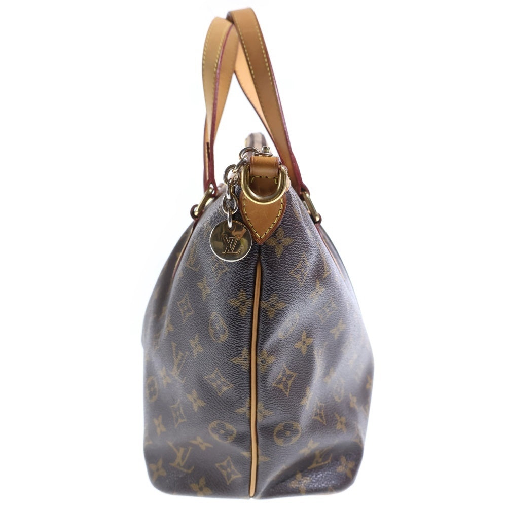 LOUIS VUITTON(ルイヴィトン) モノグラム パレルモPM トートバッグ ハンドバッグ ワンショルダーバッグ ブラウン レザー×PVC M40145 ゴールド金具 レディース