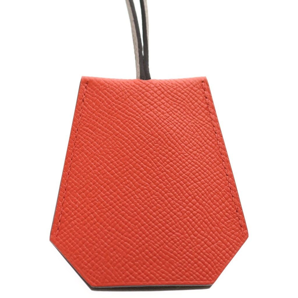HERMES(エルメス) バッグチャーム クロシェット フクロウ レッド レザー エプロン レディース