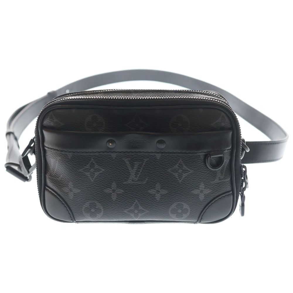 LOUIS VUITTON(ルイヴィトン) モノグラムエクリプス ウェアラブルウォレット ショルダーバッグ ミニバッグ ブラック レザー×PVC M82542 ブラック金具 レディース
