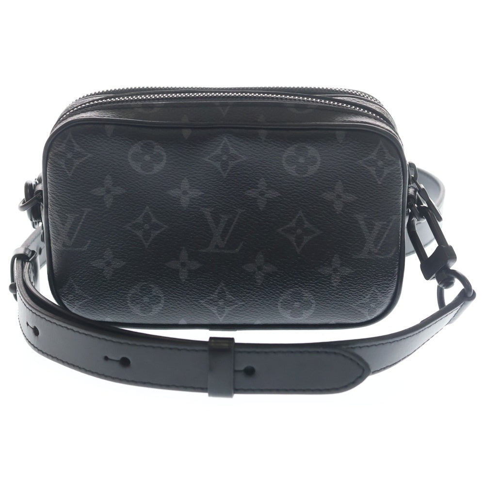 LOUIS VUITTON(ルイヴィトン) モノグラムエクリプス ウェアラブルウォレット ショルダーバッグ ミニバッグ ブラック レザー×PVC M82542 ブラック金具 レディース