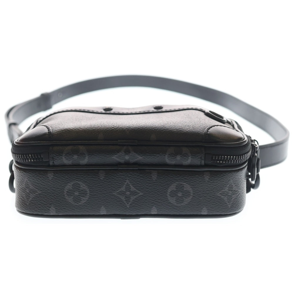 LOUIS VUITTON(ルイヴィトン) モノグラムエクリプス ウェアラブルウォレット ショルダーバッグ ミニバッグ ブラック レザー×PVC M82542 ブラック金具 レディース