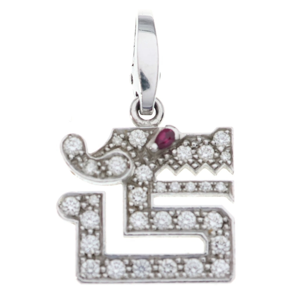 Cartier(カルティエ) ル ベゼ デュ ドラゴン ルビー ダイヤ ネックレスチャーム ペンダント トップ 750WG レディース