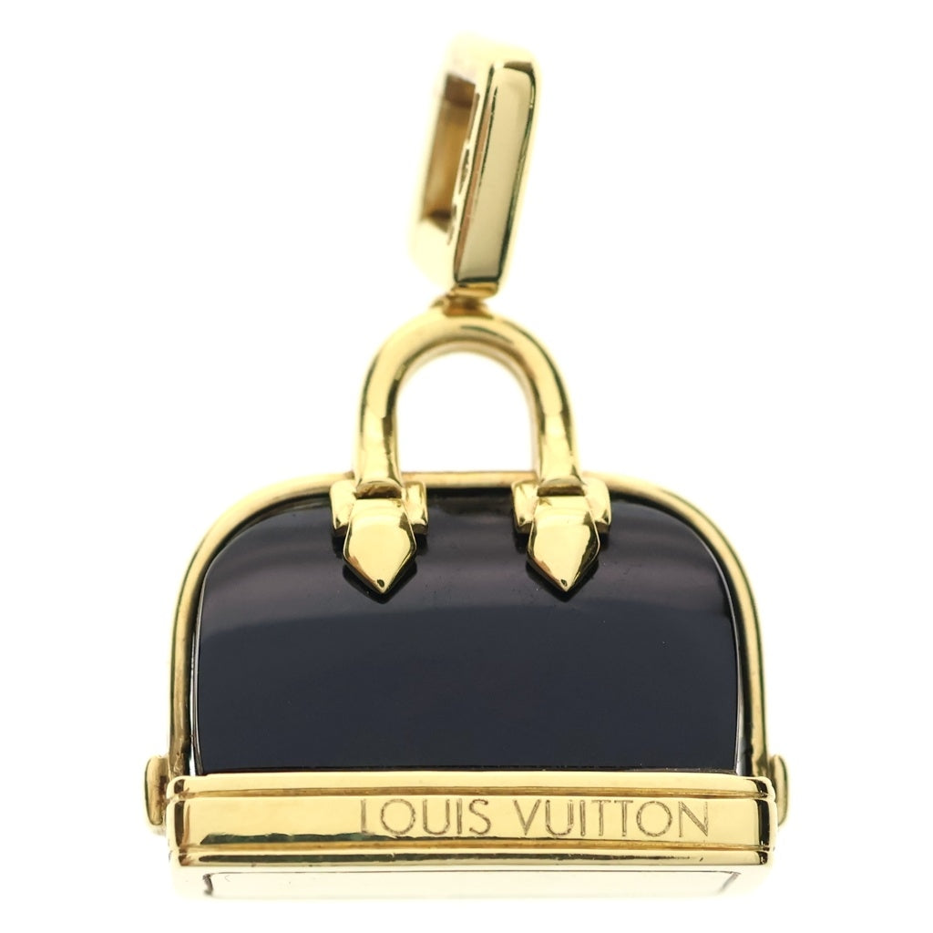 LOUIS VUITTON(ルイヴィトン) アルマ オニキス ペンダントトップ ネックレストップ ゴールド×ブラック 750YG レディース