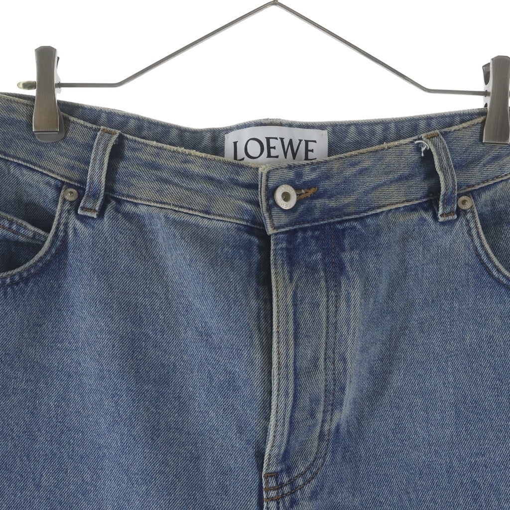 LOEWE(ロエベ) ANAGRAM BAGGY JEANS AF アナグラム ボタンフライ バギーデニム インディゴブルー H526Y11W60