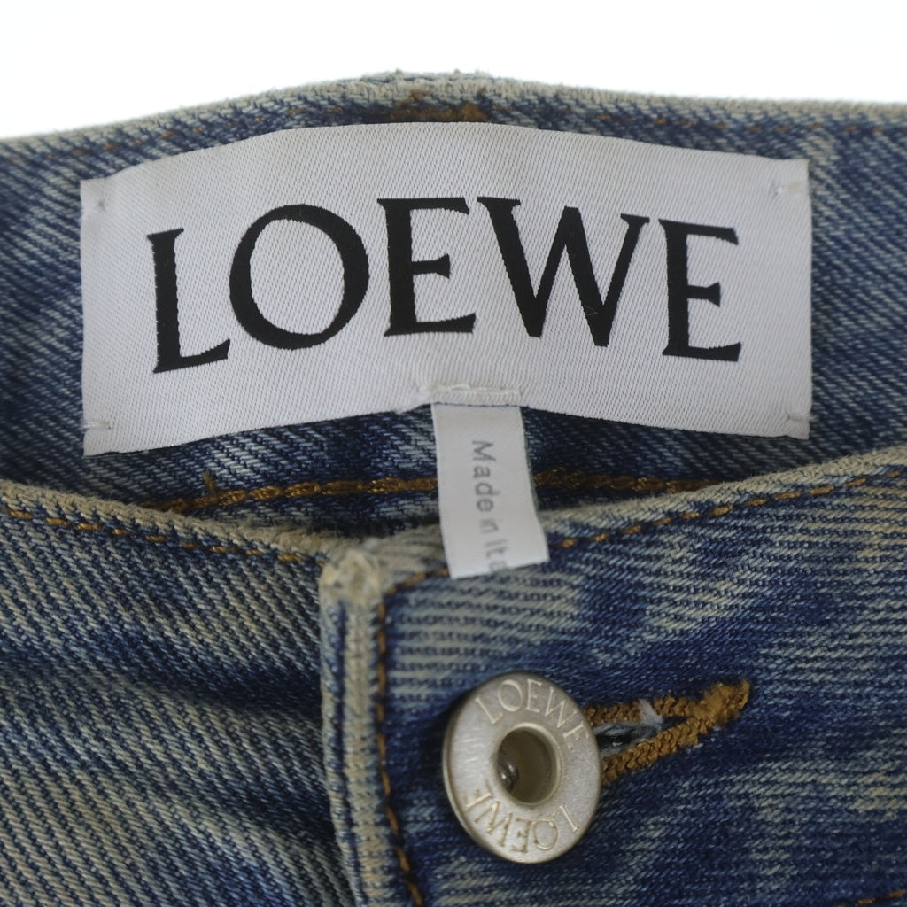 LOEWE(ロエベ) ANAGRAM BAGGY JEANS AF アナグラム ボタンフライ バギーデニム インディゴブルー H526Y11W60