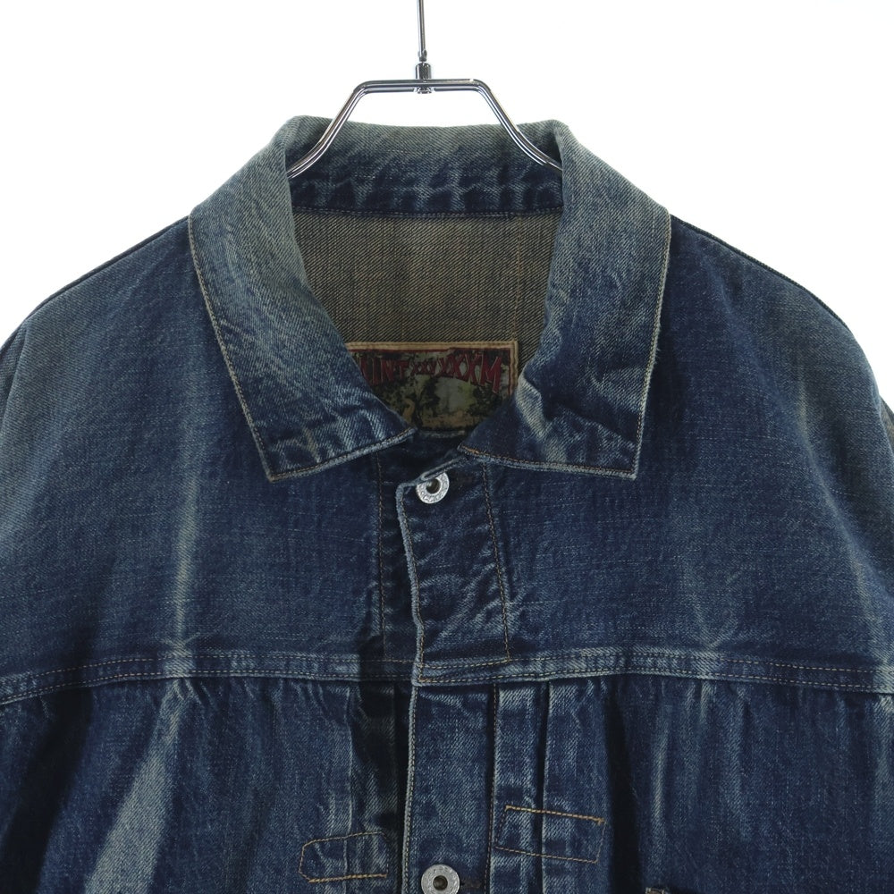 SAINT MICHAEL(セントマイケル) 25SS ×BerBerJin DENIM JACKET DAMAGE デニムジャケット インディゴブルー #XL SM-HR8-0000-C39