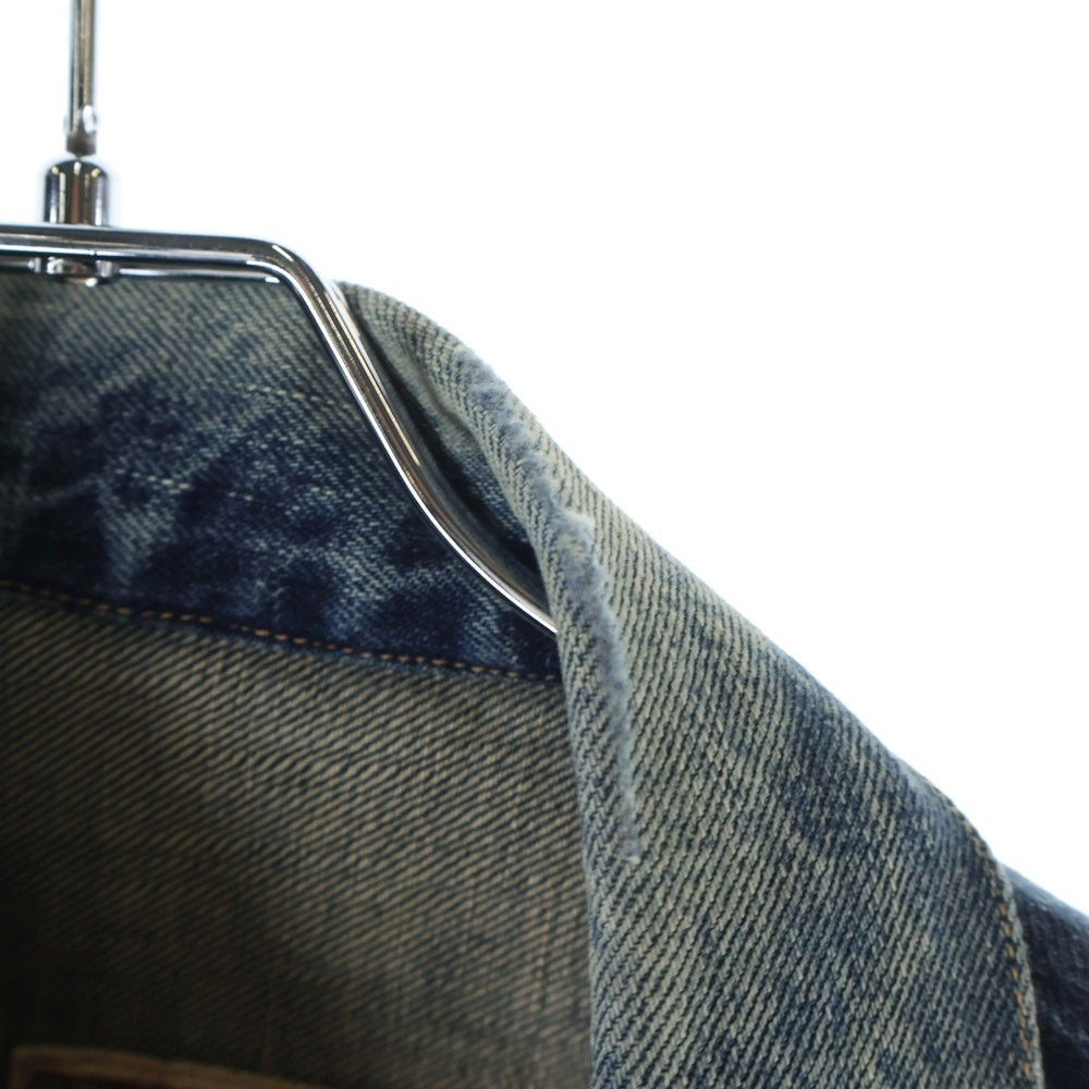SAINT MICHAEL(セントマイケル) 25SS ×BerBerJin DENIM JACKET DAMAGE デニムジャケット インディゴブルー #XL SM-HR8-0000-C39